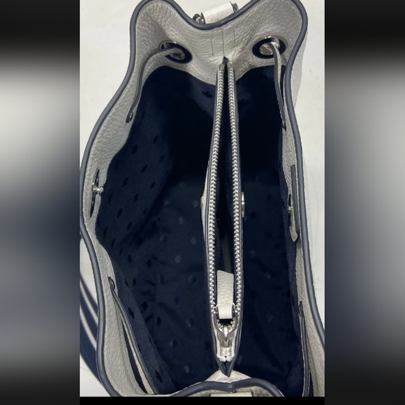 Kate Spade-Marti Large Bucket Shoulder Bag (Denim White Dove 🕊️/ Multi) - Picture 11 of 13